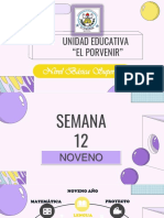 Agenda Noveno Semana 12