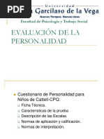 Evaluación de La Personalidad: Facultad de Psicología y Trabajo Social