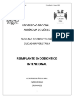 Reimplante Endodontico Intencional - Liliana Gonzalez Muñiz 4101 Endodoncia II