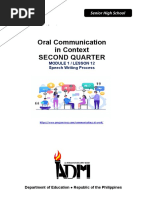 Oral Communication in Context Second Quarter: Senior High School