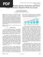 The Effect of Product Quality, Promotion and Brand Image On Puchase Intention Wall's Ice Cream