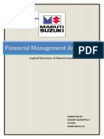 Financial Management Assignment: Capital Structure of Maruti Suzuki