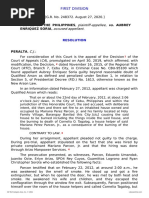 Plaintiff-Appellee Accused-Appellant: People of The Philippines, Aubrey Enriquez Soria