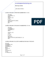 PL SQL Programs