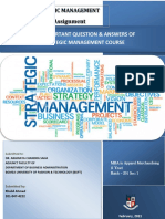 Strategic Management - FIVE IMPORTANT QUESTION & ANSWERS