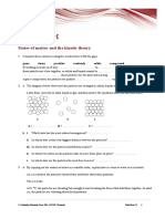 Worksheet: States of Matter and The Kinetic Theory