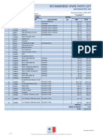 Recommended Spare Parts List: Anfomaster 150