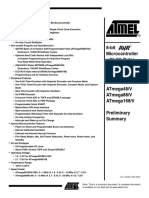 8-Bit Microcontroller With 8K Bytes In-System Programmable Flash Atmega48/V Atmega88/V Atmega168/V Preliminary