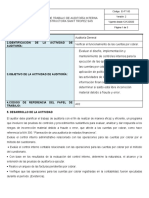 EI-FT-50 Formato Papel de Trabajo de Auditoria Interna - CUENTAS POR COBRAR