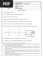 Lista de Exercícios N°2 Manutenção Mecânica