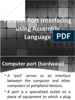 Parallel Port Interfacing Using Assembly Language