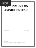 Assignment On Amniocentesis