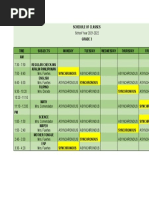 Schedule Ni Alfredo