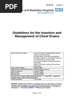 Guidelines For The Insertion and Management of Chest Drains: WWW - Dbh.nhs - Uk