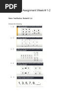 Assignment Week # 1-2: Name: Year/Section: Student #: N/A