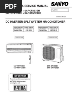 Technical & Service Manual: Sap-Krv93Eh + Sap-Crv93Eh SAP-KRV123EH + SAP-CRV123EH