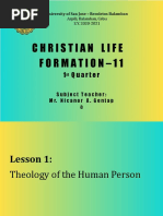 Christian Life Formation-11: 1 Quarter