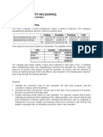 Subject Activity 002 (Sa002) : Cost Accounting and Control