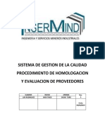 Procedimiento de Homologacion de Proveedores Acerotec