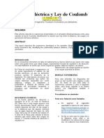 Informe Laboratorio Fuerza Electrica y Ley de Coulomb