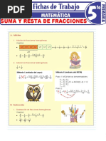 Suma y Resta de Fracciones