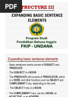 Expanding Basic Sentence Elements