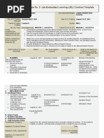 Program Delivery Template No. 3: Job-Embedded Learning (JEL) Contract Template