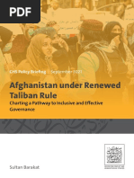 Afghanistan Under Renewed Taliban Rule Policy Brief