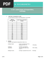 3 Psychrometry: Rs 10 Latent Heat of Evaporation, Enthalpy