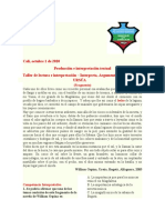 Cali, Octubre 1 de 2020 Producción e Interpretación Textual Taller de Lectura e Interpretación - Interpreta, Argumenta y Propone Ursúa