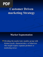 Customer Driven Marketing Strategy