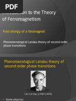 5.4 Phenomenological Landau Theory of Second-Order Phase Transitions