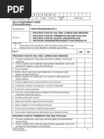 Self-Assessment Guide (Full Qualification) Food Processing NC Ii