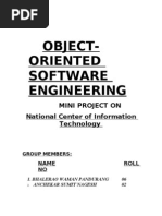 Object-Oriented Software Engineering: Mini Project On National Center of Information Technology