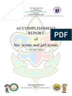 Accomplishment of Boy Scouts and Girl Scouts: Pulungmasle High School