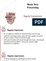 Basic Text Processing: Regular Expressions