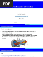 Thermodynamics Introduction: Dr. Asiri Indrajith