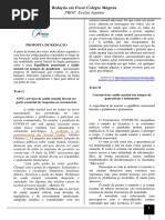 Proposta de Redação - Equilíbrio Emocional e Saúde Mental em Tempos de Pandemia