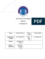 Electric Machines EEE241 LAB Report#1: Name Registration Number Teacher Date of Submission