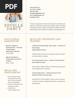 Beige Clean Lines Marketing Executive Resume