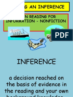 Making An Inference: When Reading For Information - Nonfiction