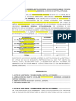 Ejemplo de Acta de Asamblea de Un Aumento de Objeto Social