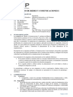 Silabo de Redes Y Comunicaciones I: 1. Datos Informativos