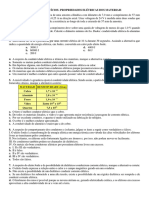 Lista de Exercícios Propriedades Elétrica Dos Materiais