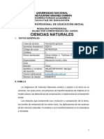 Silabus Ciencias Naturales