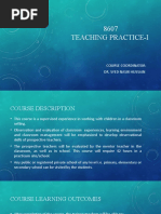 8607 Teaching Practice-I: Course Coordinator: Dr. Syed Nasir Hussain