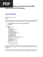 5G NR Implied Association Between SSB Index and RACH Occasion