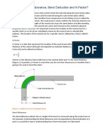 What Are Bend Allowance, Bend Deduction and K-Factor