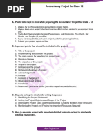 Accountancy Class 12 Project On Comprehensive Problems
