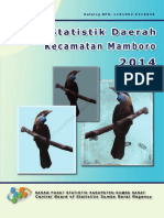 Statistik Daerah Kecamatan Mamboro 2014